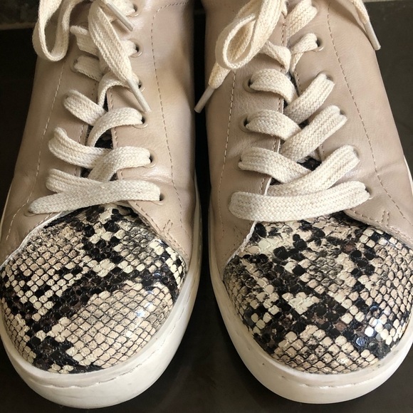 White Raven Impulse Phython Print Beige Faux Leather Sneakers. Size Women’s 9 - Picture 5 of 9